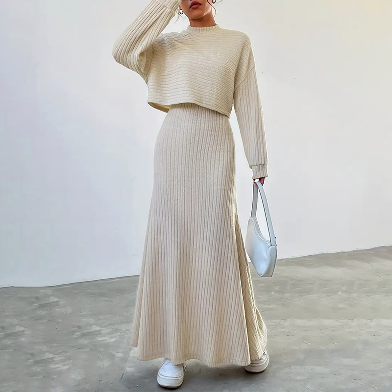 Women's Casual Top & Skirt 2-Piece Set