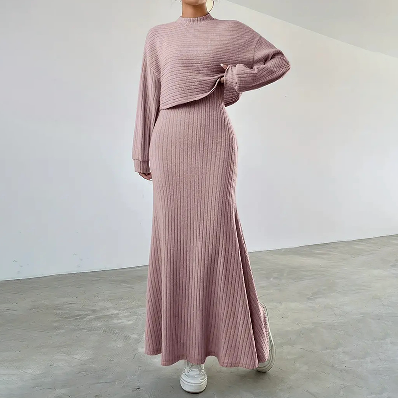 Women's Casual Top & Skirt 2-Piece Set