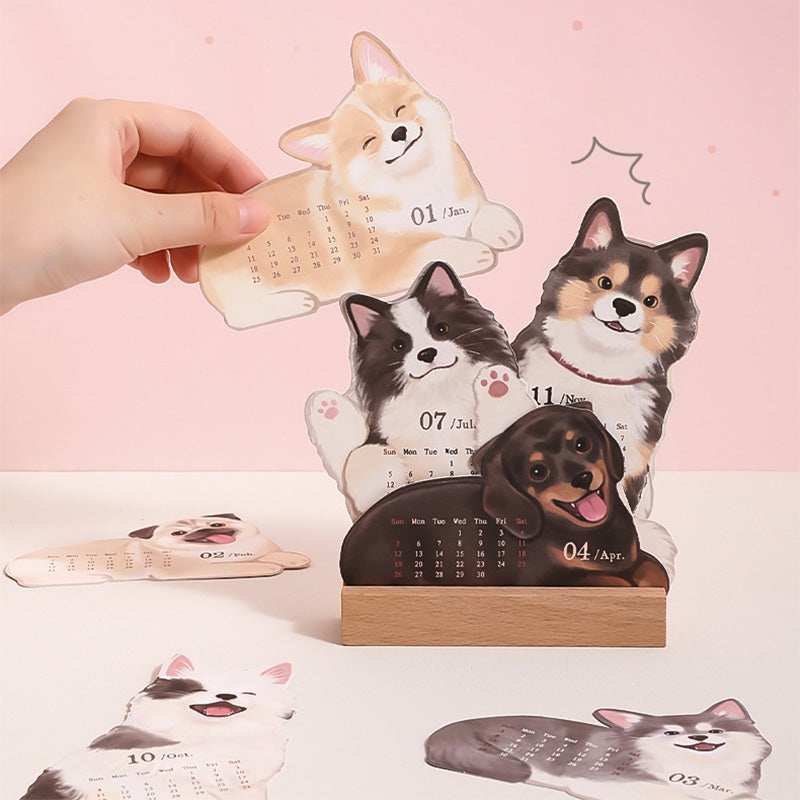 ⚡50% OFF😻3D Cats & Dogs Desk Calendar