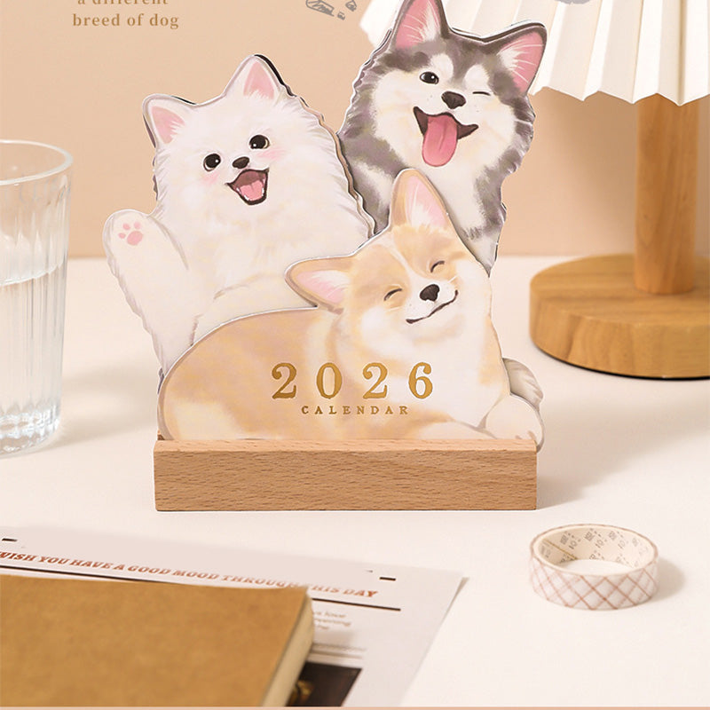 ⚡50% OFF😻3D Cats & Dogs Desk Calendar