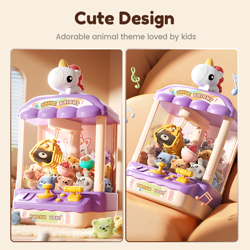 🔥Hot Sale Offers-Children’s Cute Animal Claw Machine with Dolls and Capsules