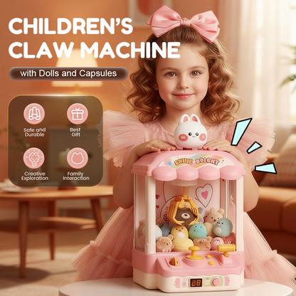 🔥Hot Sale Offers-Children’s Cute Animal Claw Machine with Dolls and Capsules