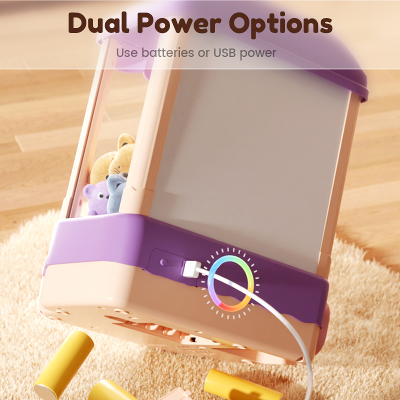 🔥Hot Sale Offers-Children’s Cute Animal Claw Machine with Dolls and Capsules