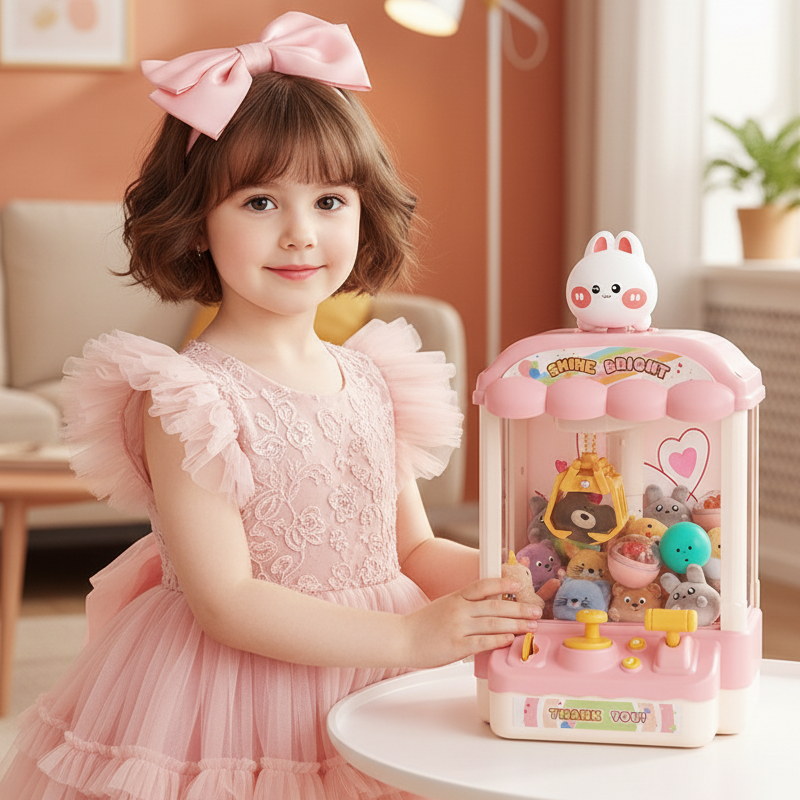 🔥Hot Sale Offers-Children’s Cute Animal Claw Machine with Dolls and Capsules