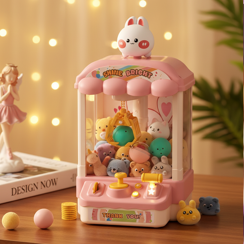 🔥Hot Sale Offers-Children’s Cute Animal Claw Machine with Dolls and Capsules
