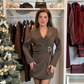 🔥Hot Sale Offers-Women's Solid Long Sleeve Notch Lapel Blazer Dress