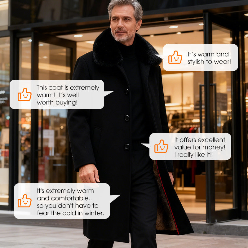 🔥Men's Lined Business Casual Winter Coat