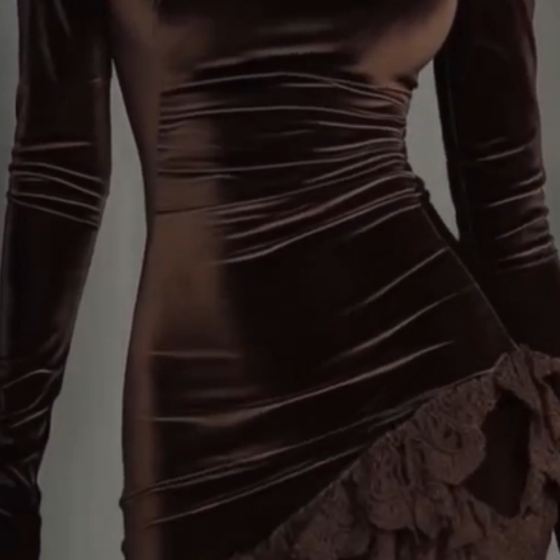 🔥Hot Sale Deals-Women's Elegant Asymmetrical Lace Trim Dress | Co-ordinated Comfort