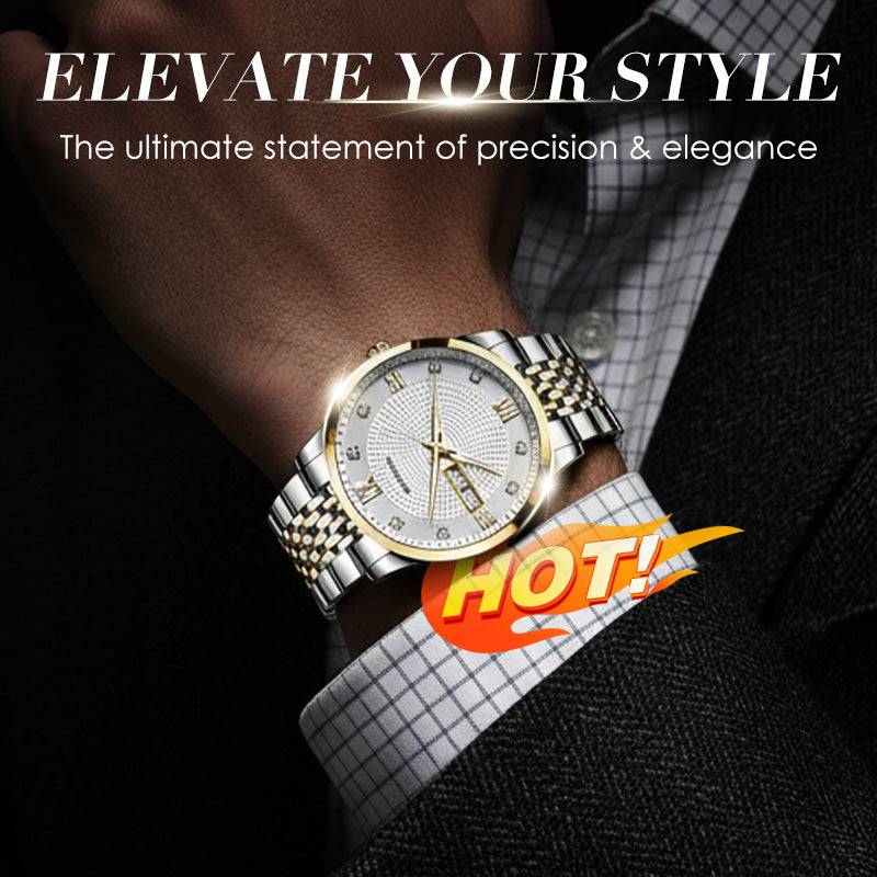 Men's Stainless Steel Waterproof Business Watch（50% OFF）