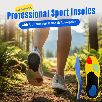 🔥Hot Sale Offers-Professional Sport Insoles with Arch Support & Shock Absorption