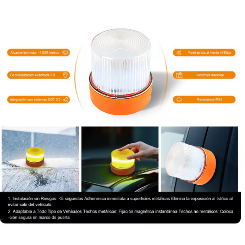 High-Visibility Car Roof Magnetic LED Emergency Light