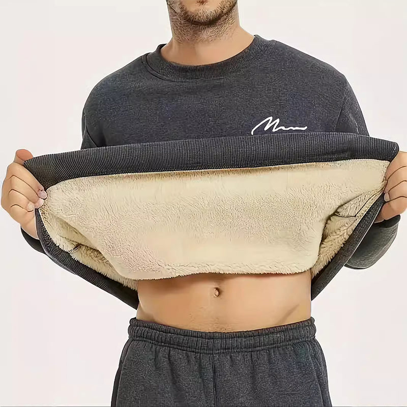 Men's Thermal Lined Crewneck Sweatshirt🚛Free Shiping