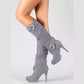 Women's High-Heel Slouchy Over-the-Knee Boots