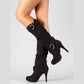 Women's High-Heel Slouchy Over-the-Knee Boots