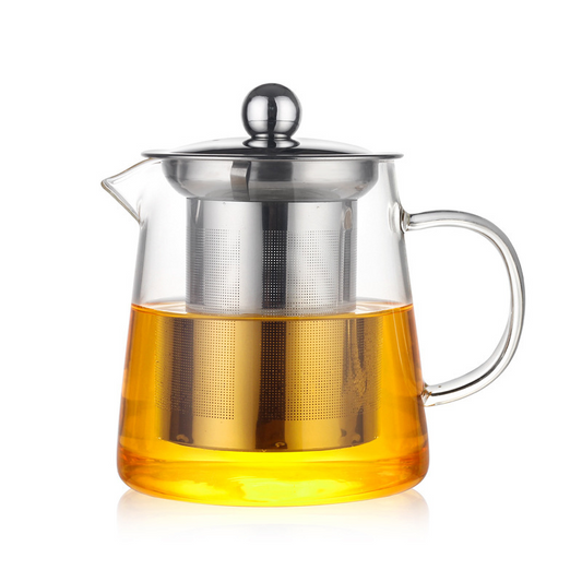 Glass Teapot with Removable Stainless Steel Infuser