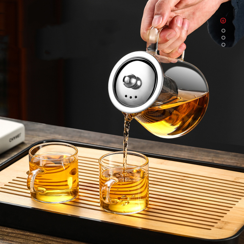 Glass Teapot with Removable Stainless Steel Infuser