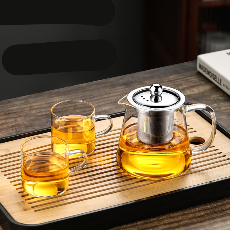 Glass Teapot with Removable Stainless Steel Infuser