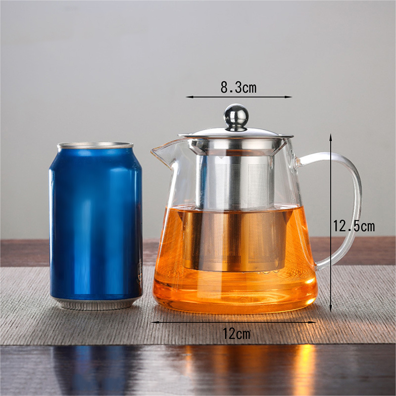 Glass Teapot with Removable Stainless Steel Infuser