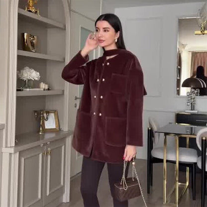 Women’s Elegant Warm Long-Sleeve Jacket