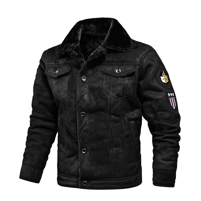 🔥 Hot SaleHot Sale Offers-Men's Casual Button-Up Heavy-Duty Warm Leather Jacket