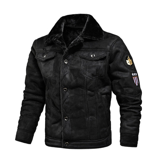 🔥 Hot SaleHot Sale Offers-Men's Casual Button-Up Heavy-Duty Warm Leather Jacket