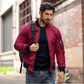 Men's Classic Zip-Up Bomber Jacket