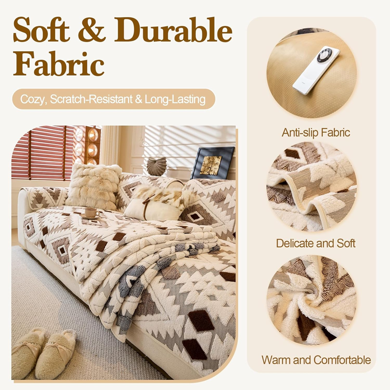 ⏳Limited-time 50% off⏰Modern Geometric Plush Sofa Cover🛋️ | Style & Protection for Your Living Room✨