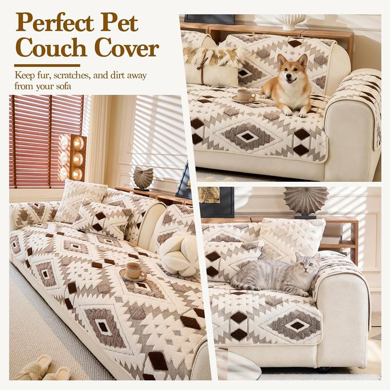 ⏳Limited-time 50% off⏰Modern Geometric Plush Sofa Cover🛋️ | Style & Protection for Your Living Room✨
