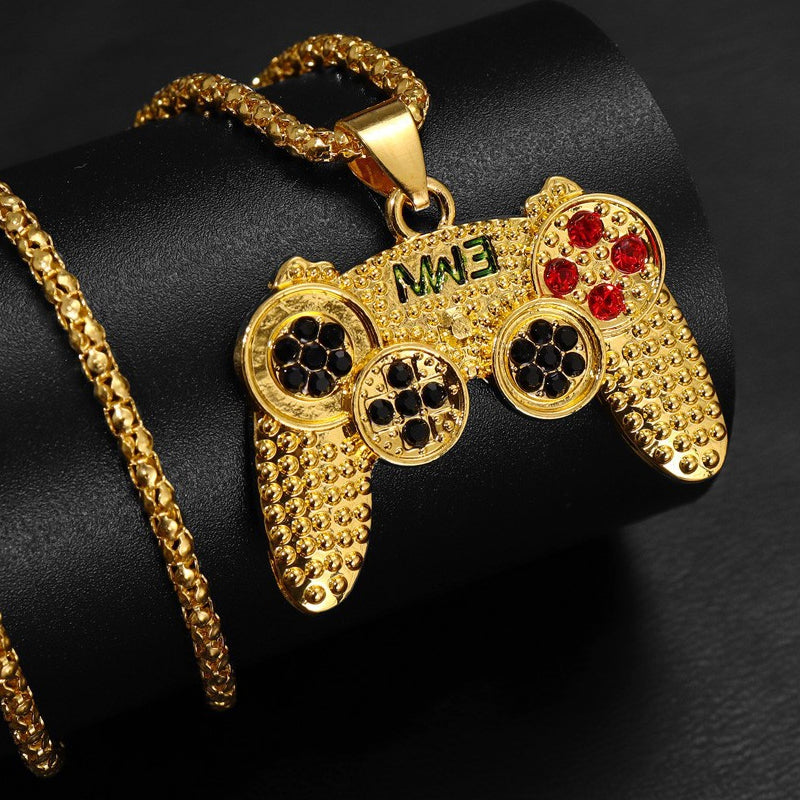 🎮 50% OFF NOW! ✨ Arcade Controller Necklace – Sparkling Rhinestones, Durable Chain & Gamer Gift 🕹️