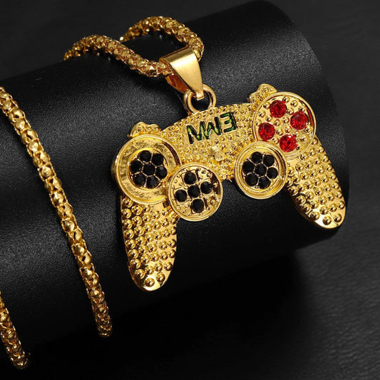 🎮 50% OFF NOW! ✨ Arcade Controller Necklace – Sparkling Rhinestones, Durable Chain & Gamer Gift 🕹️