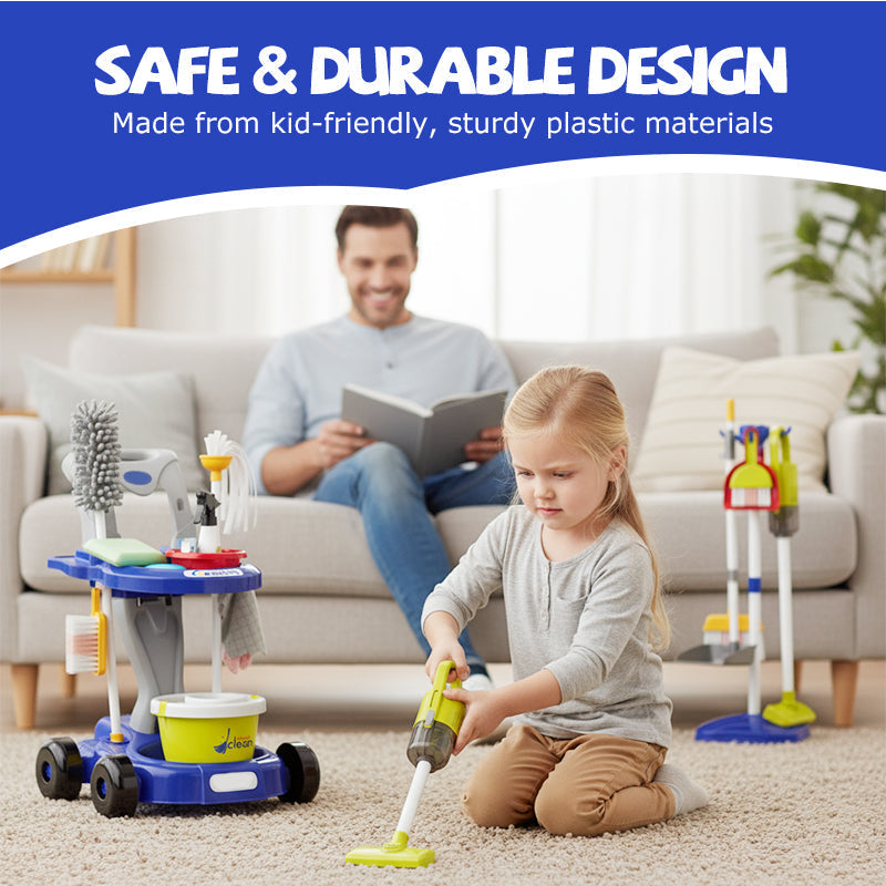 🎁 Hot Sale 50% OFF 🔥Kids Cleaning Playset with Toy Vacuum