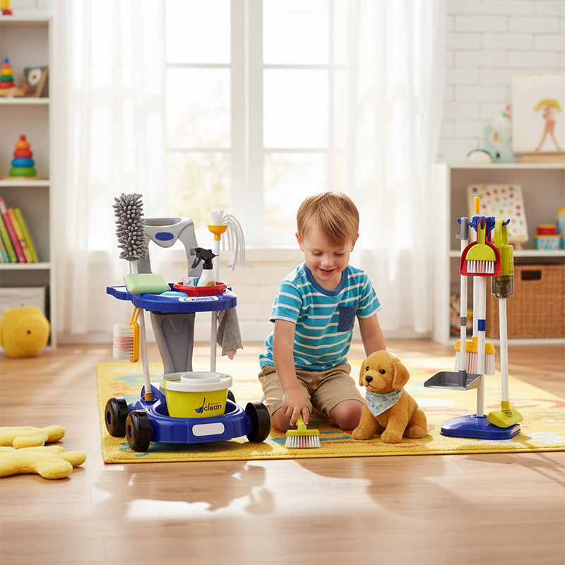 🎁 Hot Sale 50% OFF 🔥Kids Cleaning Playset with Toy Vacuum