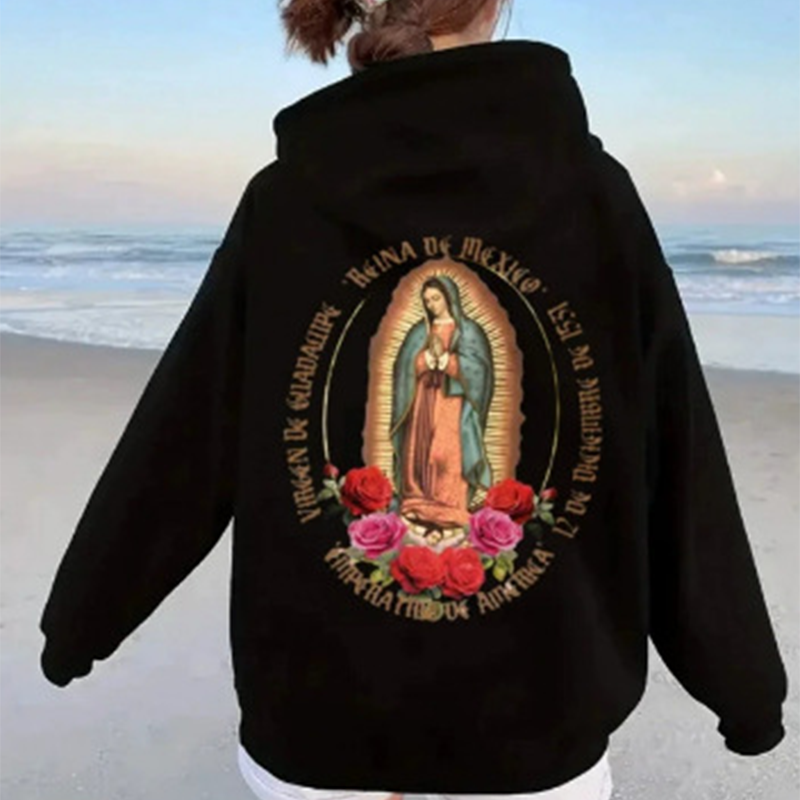 Unisex Oversized Guadalupe Graphic Hoodie