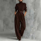 💕Women’s Elegant Turtleneck Top & High-Waist Pants Set (Get a Free Belt)