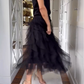 Women’s Elegant Irregular Layered Ruffles Long Skirt