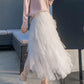 Women’s Elegant Irregular Layered Ruffles Long Skirt