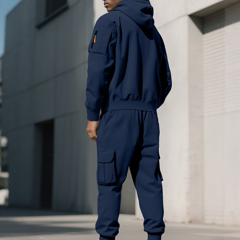 Men's Two-Piece Hooded Tracksuit Set