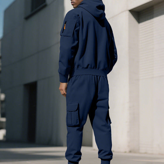 Men's Two-Piece Hooded Tracksuit Set