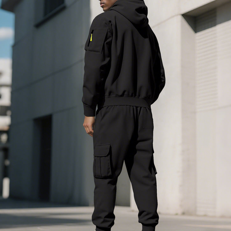 Men's Two-Piece Hooded Tracksuit Set