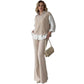 🔥New arrivals offer-Women's Elegant Faux Two-Piece Shirt & Pants Lounge Set
