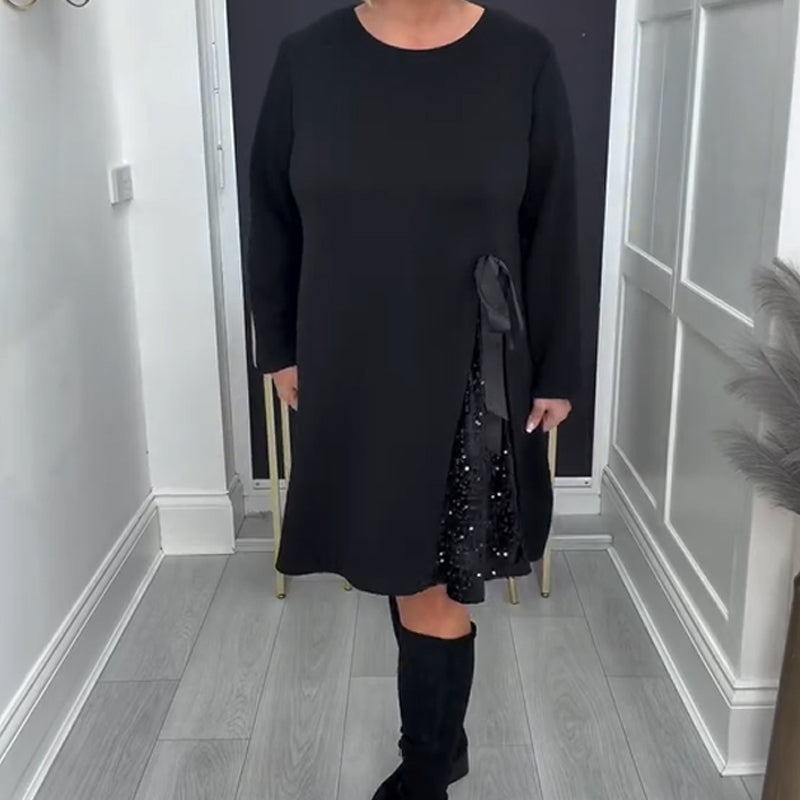 🔥New arrivals offer-Women's Long Sleeve A-Line Mini Dress