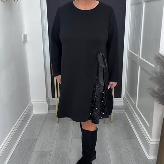 🔥New arrivals offer-Women's Long Sleeve A-Line Mini Dress