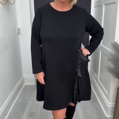 🔥New arrivals offer-Women's Long Sleeve A-Line Mini Dress