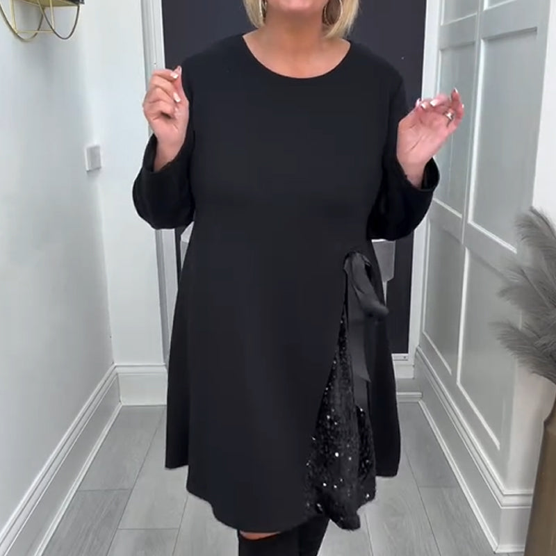 🔥New arrivals offer-Women's Long Sleeve A-Line Mini Dress