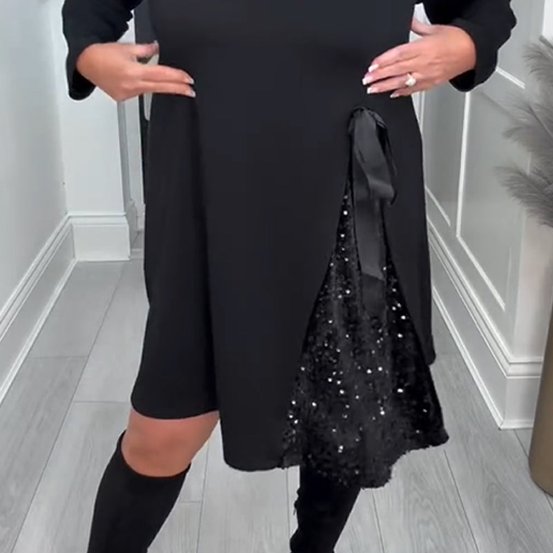 🔥New arrivals offer-Women's Long Sleeve A-Line Mini Dress