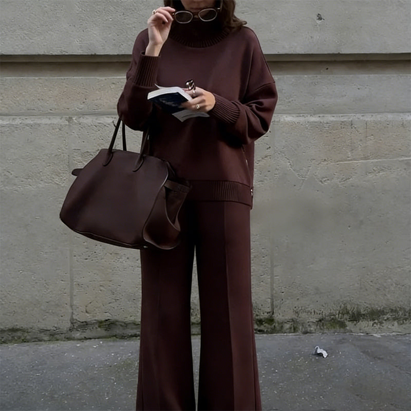 🔥New arrivals offer-High-Neck Side-Zip Sweatshirt & Pants Set