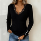 ✨Limited-time offer-Women's Lace V-Neck Ribbed Knit Tops