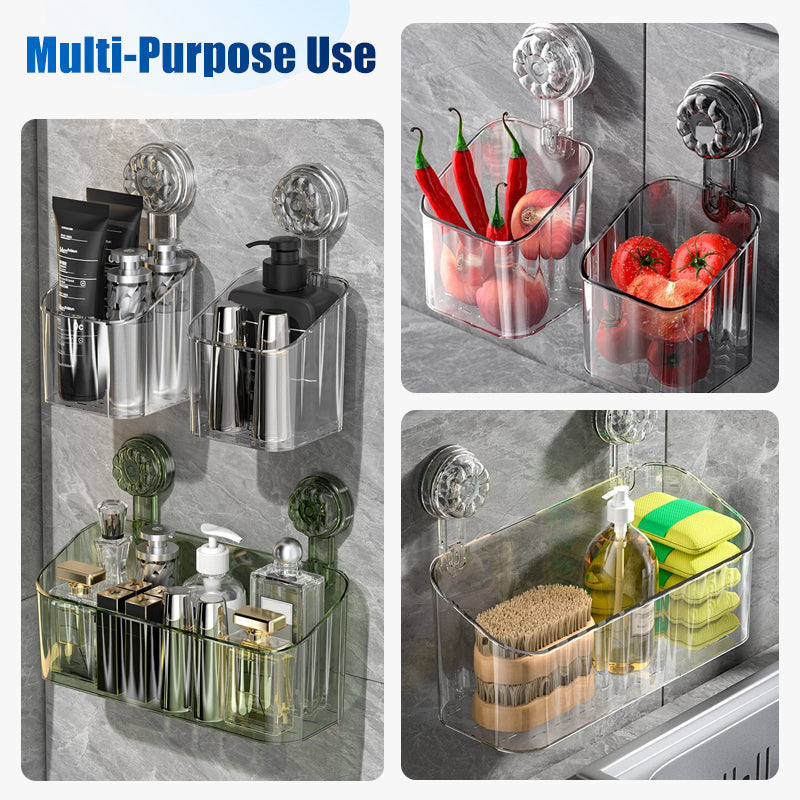 🚿Reusable No-Drill Suction Shower Shelf✨