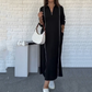 Women's Casual Half-Zip Pullover Maxi Dress