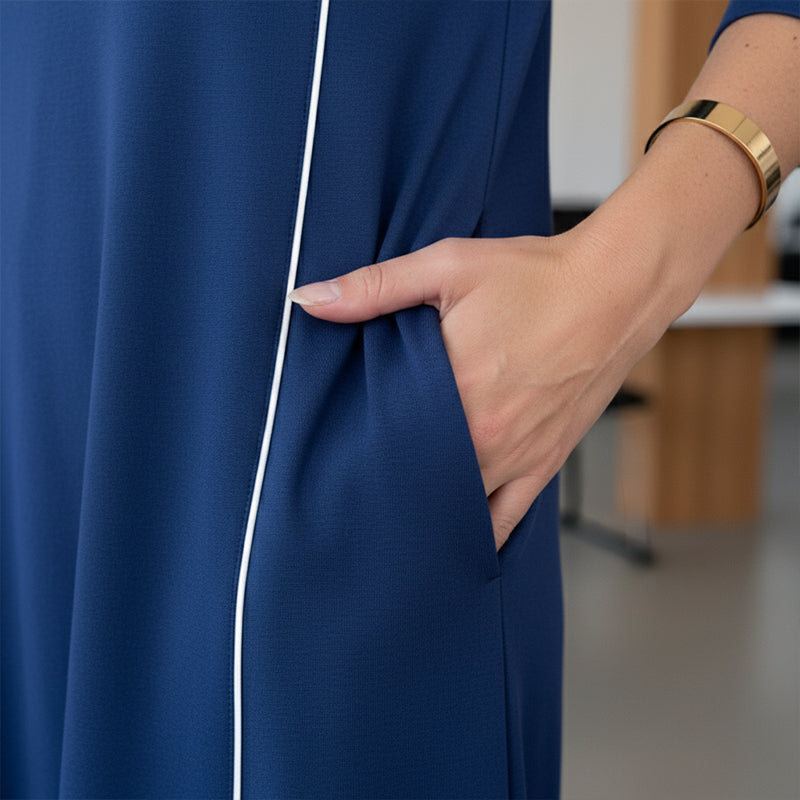 Women's Casual Half-Zip Pullover Maxi Dress